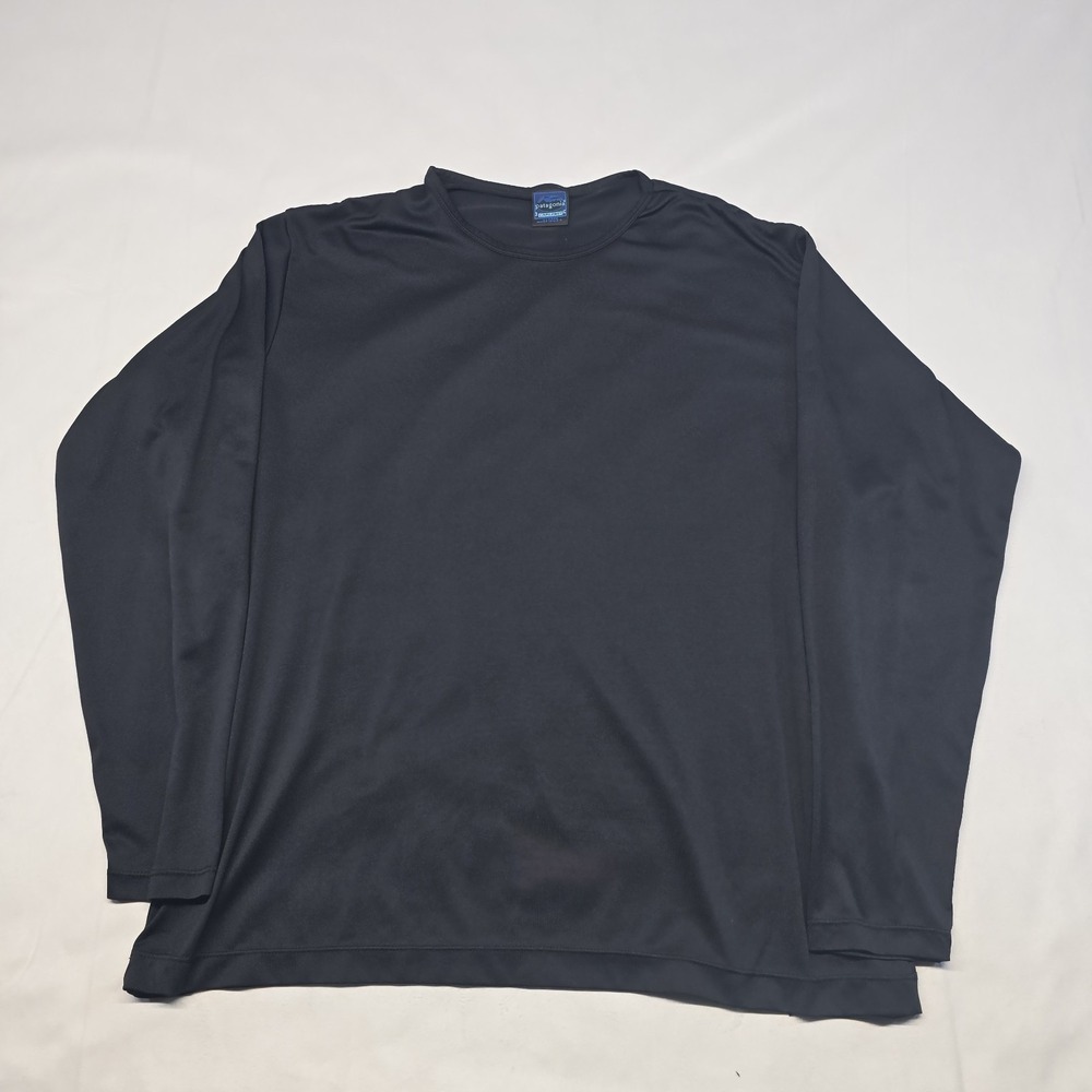 Patagonia Capilene Base‎ Layer Long Sleeve Shirt  Men Size XL Black Vintage
